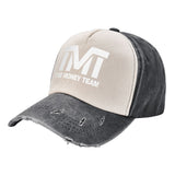 Casquette TMT délavée écru et gris, visière courbée usée