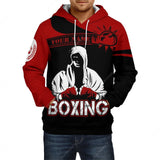 Sweat boxe Boxing personnalisable, porté par un boxeur