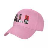 Casquette Mohamed Ali rose, logo ALI imprimé