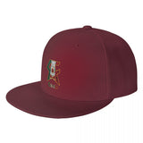 Casquette Canelo snapback rouge foncé, écusson imprimé sur la face avant