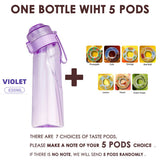 Gourde boxe aromatisée 650 ml, mise en place d'une dosette de saveur
