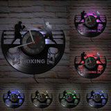 Horloge vinyle boxe, rendu du rétroéclairage LED en plusieurs couleurs