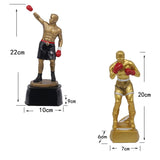 Dimensions de la statue de boxeur en résine