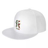 Casquette Canelo snapback blanche, écusson imprimé