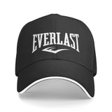 Casquette Everlast de profil, visière courbée à liseré blanc