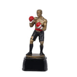Statue de boxeur en garde, finition bronze