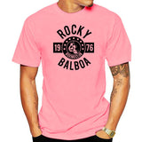 T-shirt Rocky Balboa Boxing Club rose, écusson circulaire noir