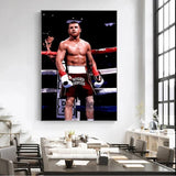 Tableau Canelo Alvarez debout dans un coin de ring