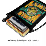 Sac à dos boxe WBC, sac à cordons noir et vert de la fédération WBC