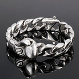 Bracelet gourmette gant de boxe argent, maillon gant intégré à la chaîne