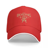 Casquette No Boxing No Life rouge, logo doré