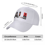Cotes de la casquette Mohamed Ali : tour de tête 55 à 59 cm, visière 7 cm, calotte 9 cm