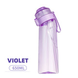 Gourde boxe aromatisée violette 650 ml, sangle latérale de transport