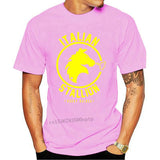 T-shirt Italian Stallion rose, emblème jaune à tête d'étalon