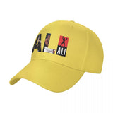 Casquette Mohamed Ali jaune, logo ALI imprimé