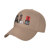 Casquette Mohamed Ali beige, logo ALI imprimé