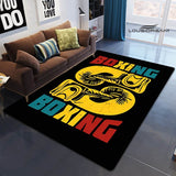 Tapis chambre ado boxe — Boxing — lettrage jaune