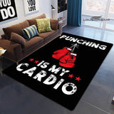 Tapis chambre ado boxe — Punching is my cardio