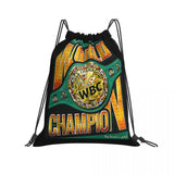 Sac à dos boxe WBC noir, ceinture verte World Champion imprimée pleine face