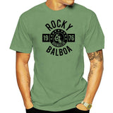 T-shirt Rocky Balboa Boxing Club vert sauge, écusson circulaire noir