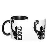 Tasse boxe, détail de l'impression du bloc noir