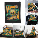 Plaid ceinture WBC, plaque dorée WBC World Champion en gros plan