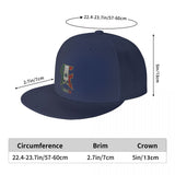 Cotes de la casquette Canelo snapback : tour de tête 57 à 60 cm, visière 7 cm, calotte 13 cm