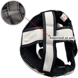 Sangles réglables sur le dessus du crâne et doublure filet du casque de boxe intégral