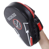 Patte d'ours boxe noir et rouge en cuir PU, motif éclair blanc et rouge sur la face de frappe