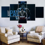 Tableau Manny Pacquiao 5 pièces, double portrait sur fond bleu nuit — vue 2