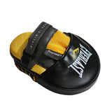 Patte d'ours Everlast vue de dessus, cible jaune centrale et laçage renforcé sur le pourtour