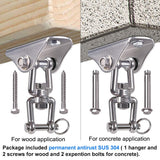 Fixation plafond sac de frappe : pose sur poutre bois ou dalle béton, visserie fournie pour les deux