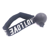Balle réflexe boxe bandeau tissu noir avec balle noire en caoutchouc