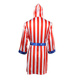 Peignoir court Rocky Balboa vu de côté, manches trois-quarts