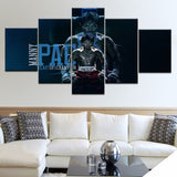 Tableau Manny Pacquiao 5 pièces, double portrait sur fond bleu nuit — vue 3