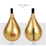 Poire de vitesse boxe Wesing coloris or, vues avant et arrière