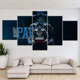 Tableau Manny Pacquiao 5 pièces, double portrait sur fond bleu nuit — vue 4