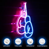 Câble d'alimentation USB du néon gants de boxe