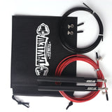 Corde à sauter boxe Supreme rouge et noir avec câble de rechange et sac