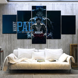 Tableau Manny Pacquiao 5 pièces, double portrait sur fond bleu nuit