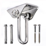 Fixation plafond sac de frappe inox, crochet droit long