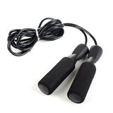Corde à sauter boxe PVC noire, poignées mousse épaisses
