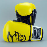 Gants de boxe Pretorian jaune et noir, cuir PU