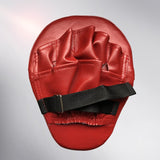 Patte d'ours boxe rouge vue de dessus, face de frappe noire à cible blanche