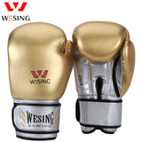 Gants de boxe Wesing or et argent, cuir PU métallisé