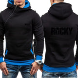 Sweat boxe Rocky Balboa couleur noir et bleu