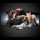 Tableau combat de boxe avec effet de verre brisé, 5 pièces — vue 3